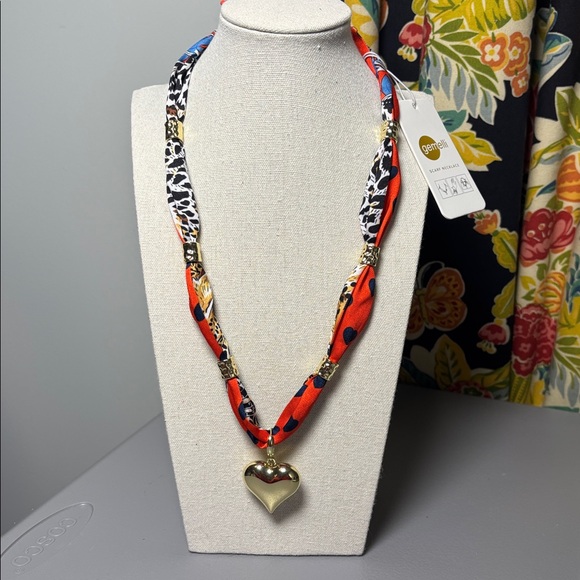 Gemelli Jewelry - ⚜️❤️⚜️ Gemelli Leopard Zebra Heart Print Adjustable Scarf Necklace NEW
